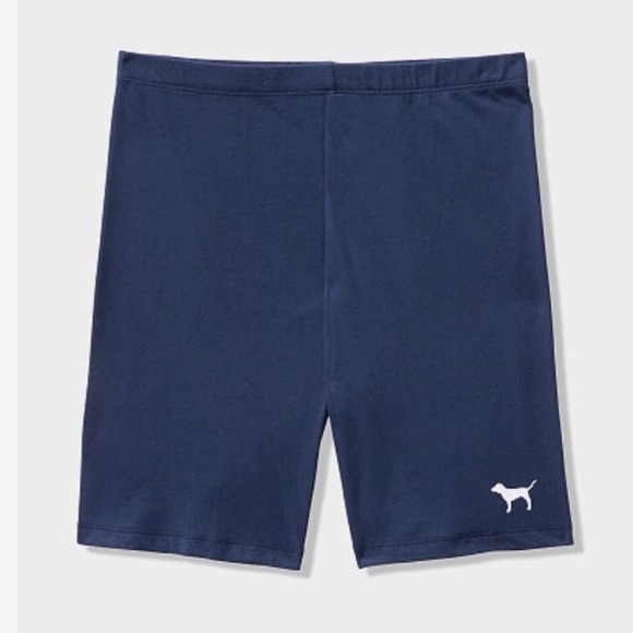 VS Pink High Waist Cotton Bike Short Navy Blue - Picture 3 of 3